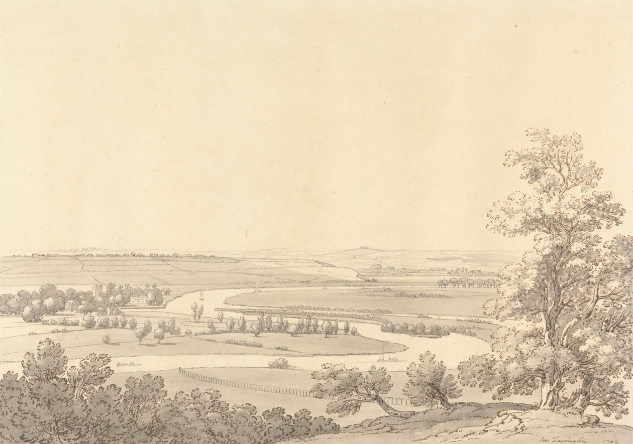 Cookham på Themsen, Berkshire av Joseph Farington