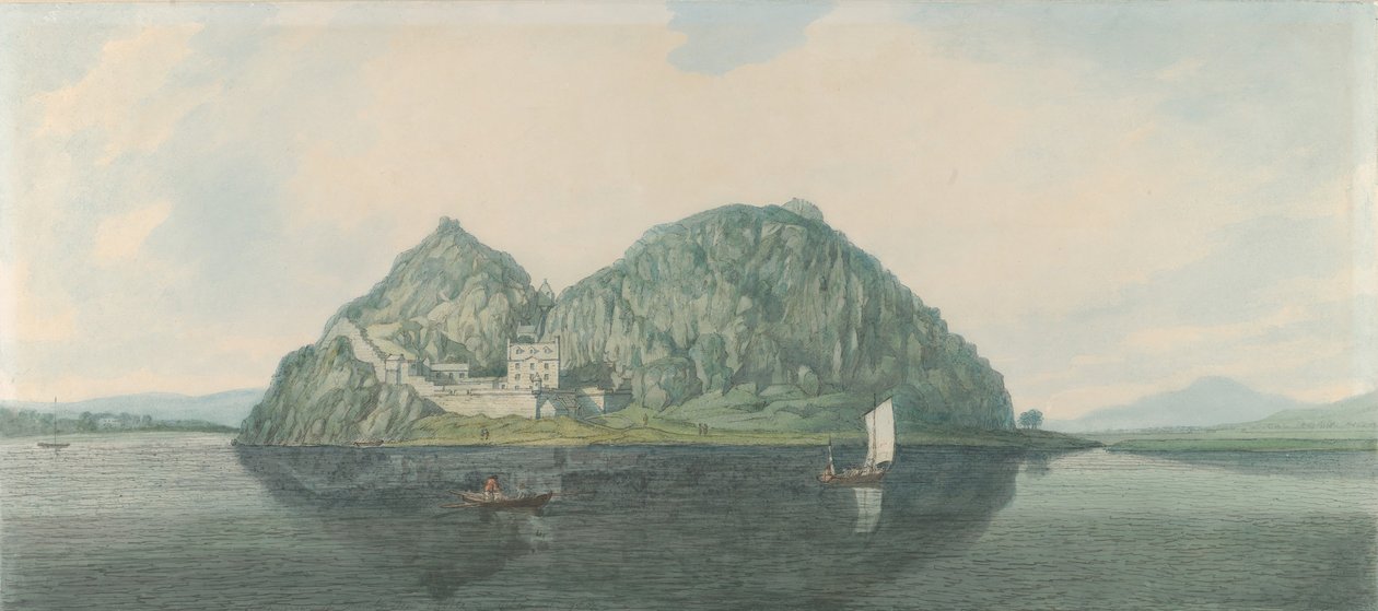 Dumbarton Rock från söder, 1788. av Joseph Farington