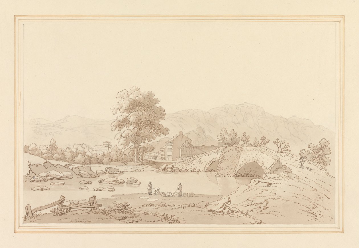 Norra ingången till Keswick & Bridge av Joseph Farington