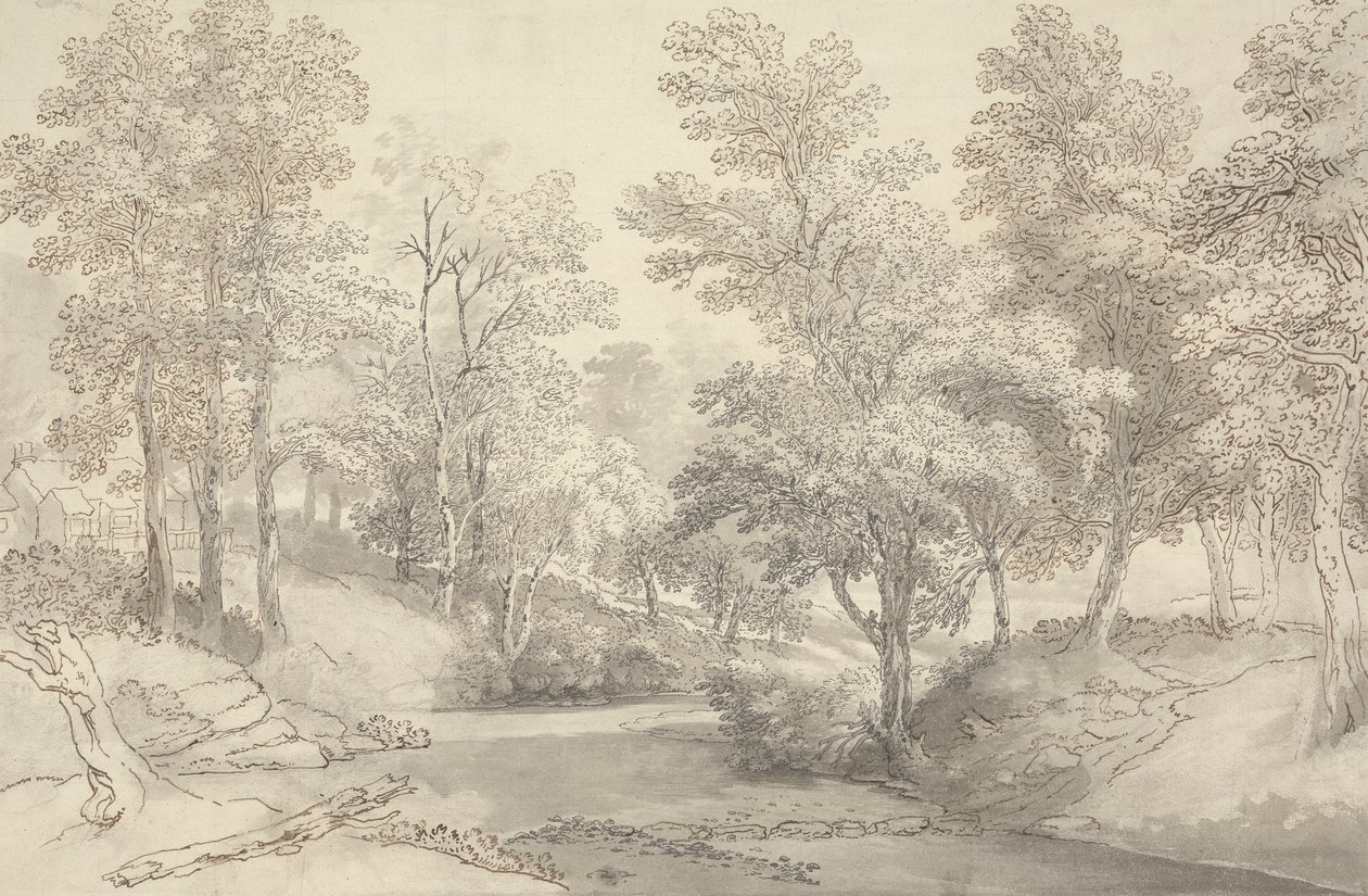 Stepping Stones på floden Duddon, Lake District av Joseph Farington