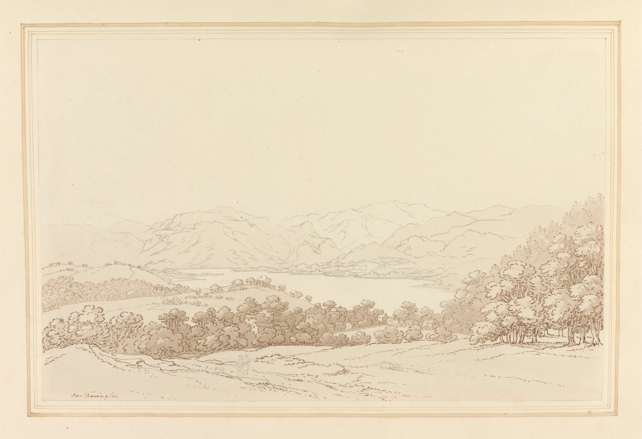 Ullswater, överste Robinsons av Joseph Farington