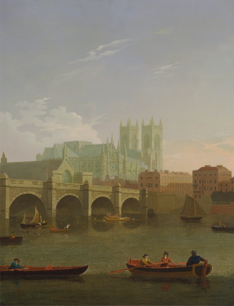 Westminster Abbey och Bridge av Joseph Farington