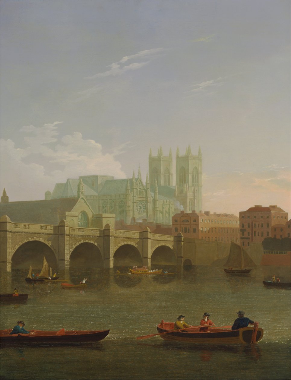 Westminster Abbey och bron av Joseph Farington