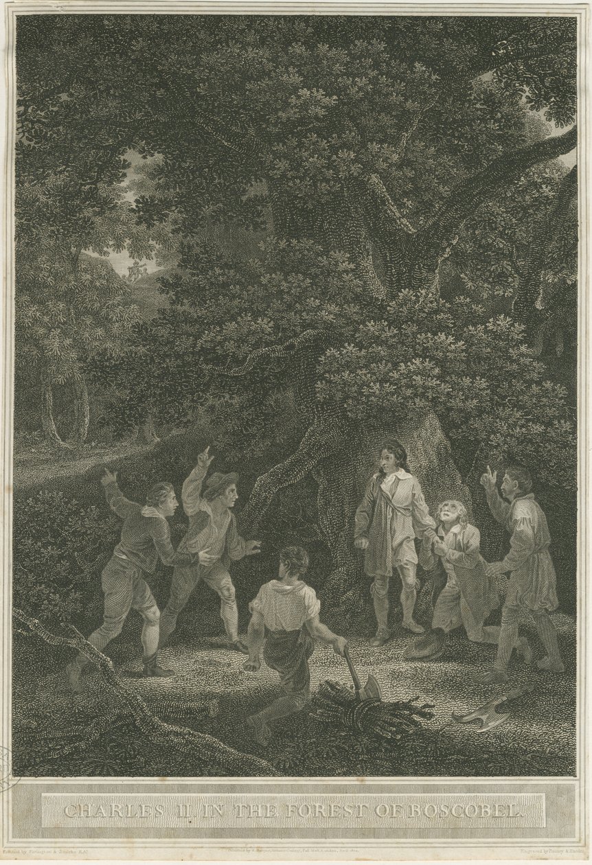 Boscobel - The Royal Oak: gravyr, apr 1800 av Joseph Farrington