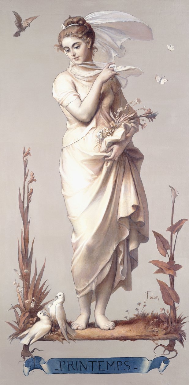 De fyra årstiderna - Printemps, 1873-74 av Joseph Felon