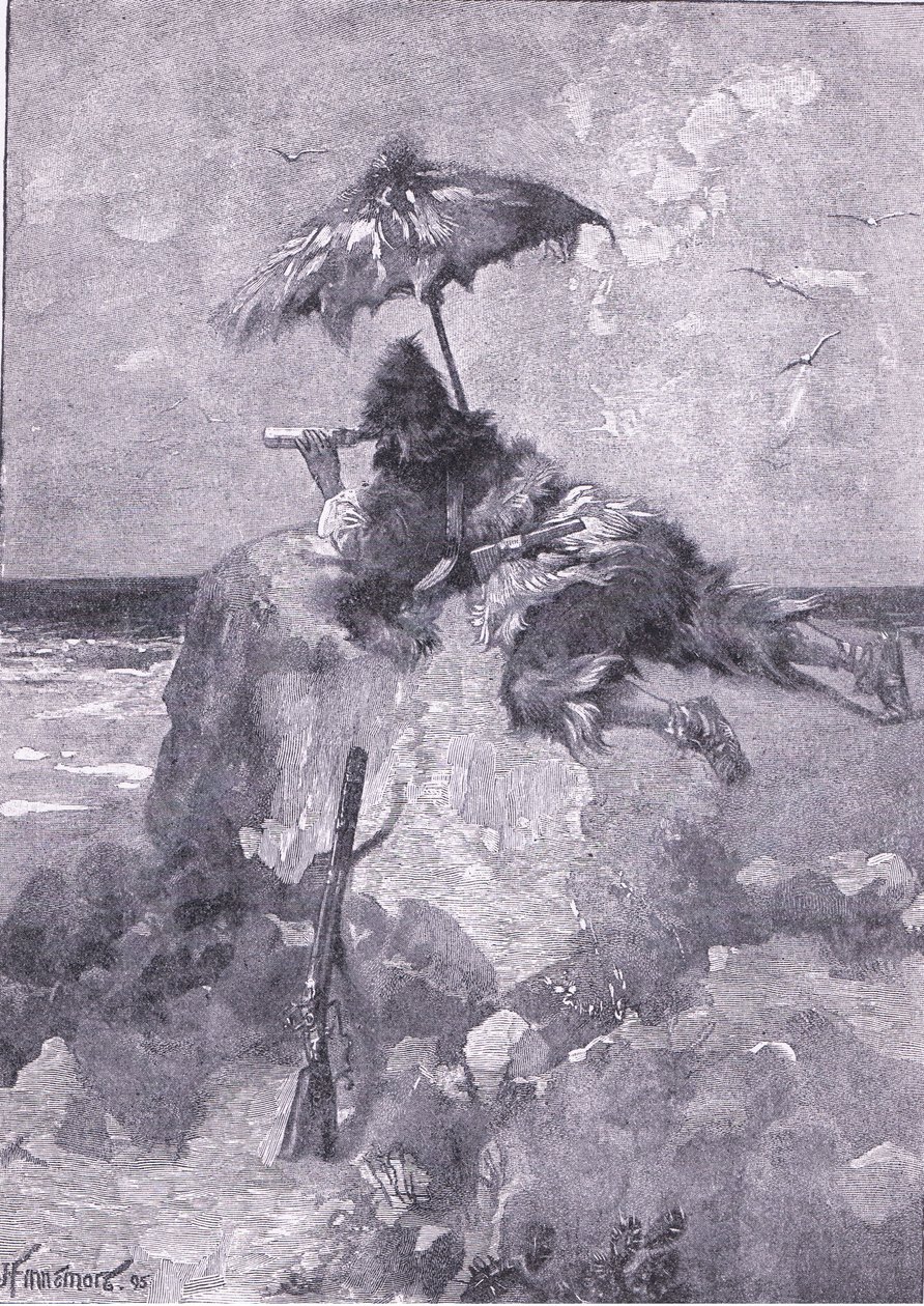 Jag höll min dagliga rundtur till utsiktsplatsen på en kulle (litho) av Joseph Finnemore