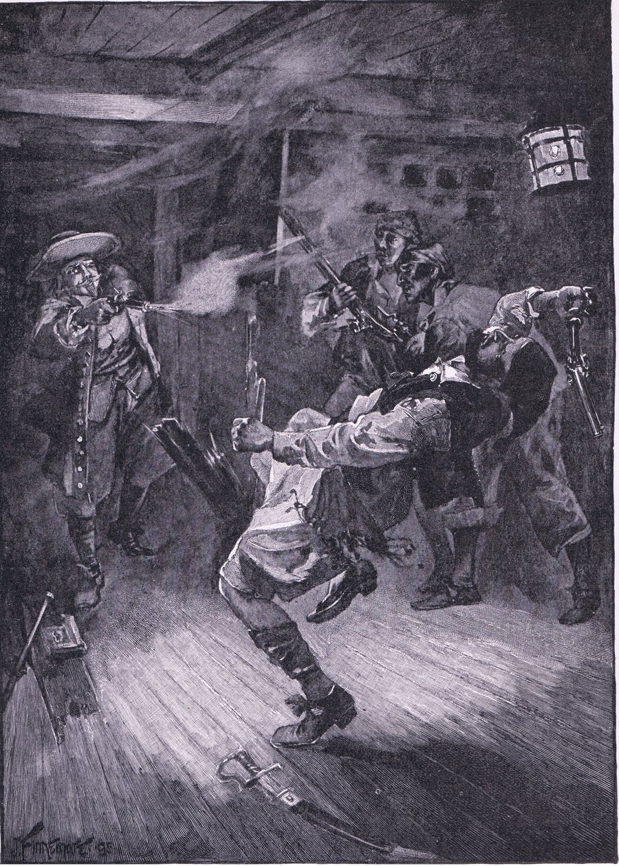 Skjut den nya kaptenen genom huvudet (litho) av Joseph Finnemore