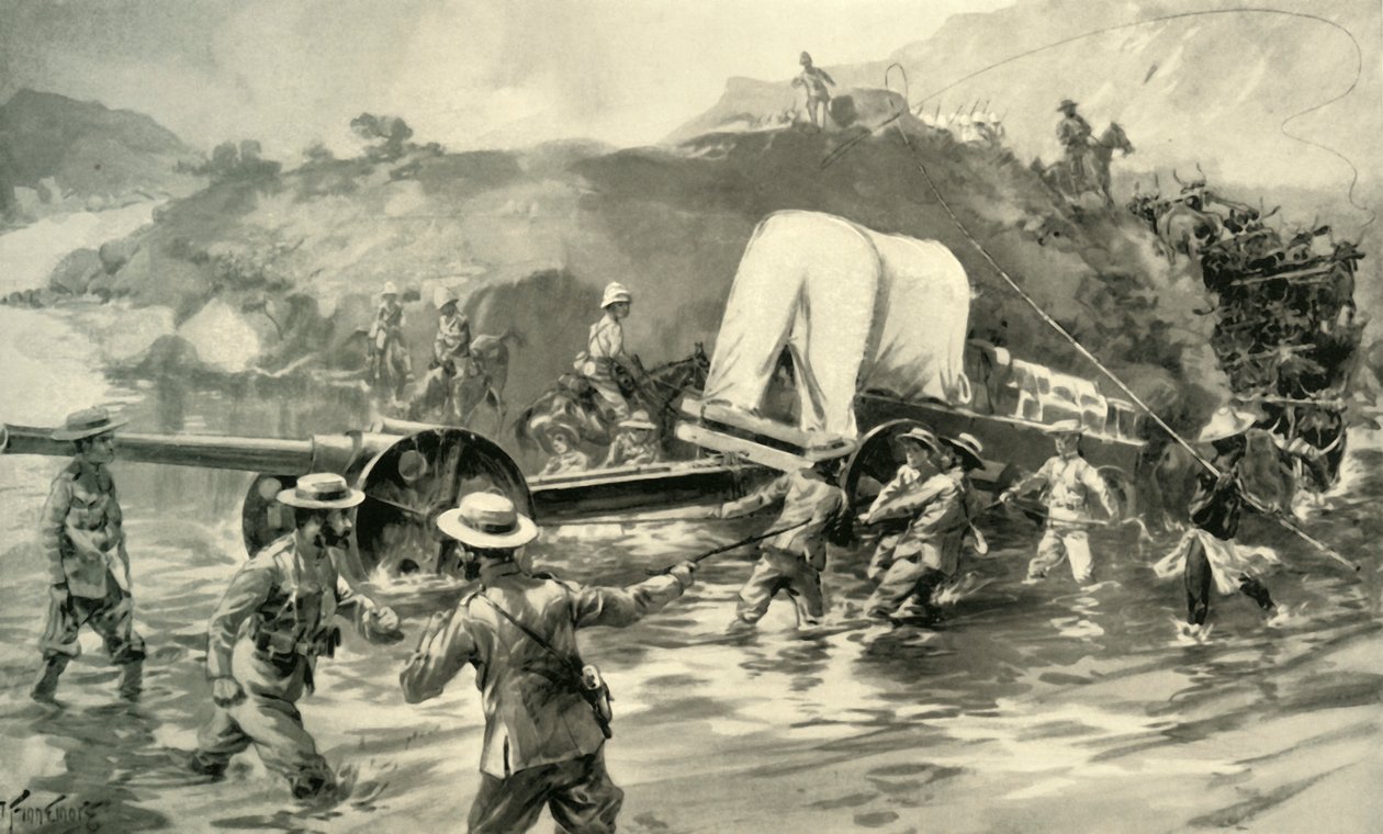 "Ta 4.7 sjöpistolen över Tugela", 1900. av Joseph Finnemore