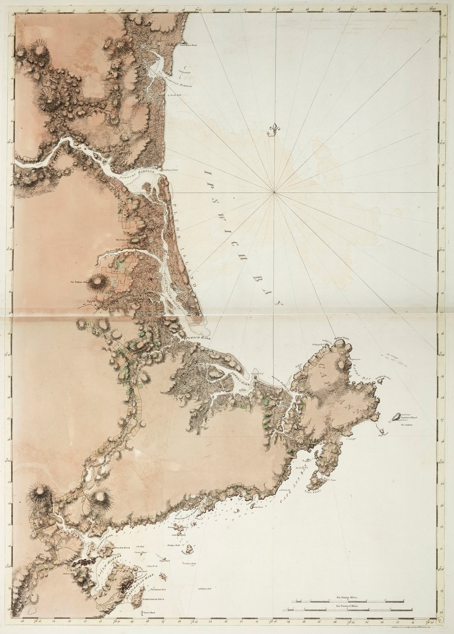Ipswich Bay och Cape Ann av Joseph Frederick Wallet DesBarres