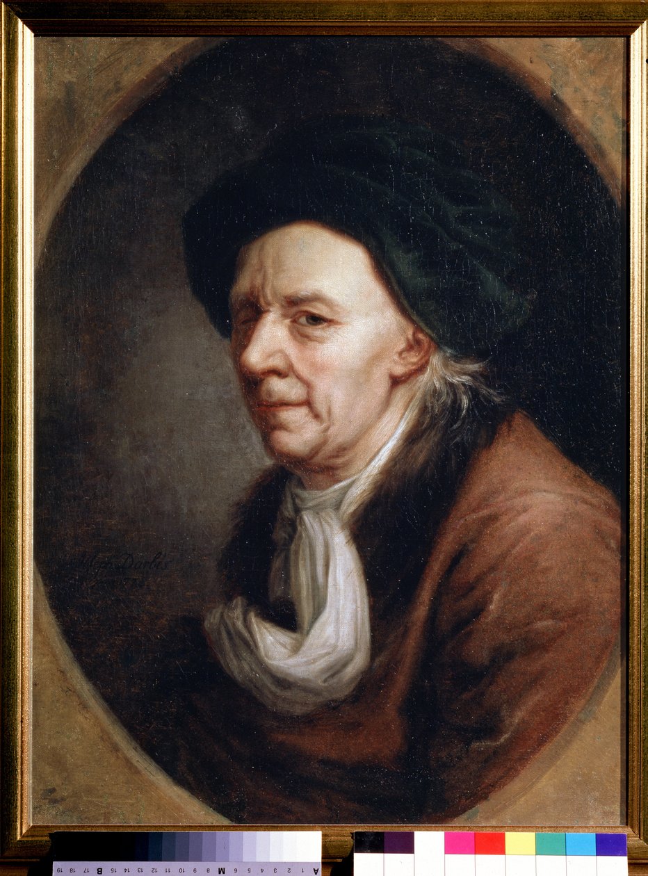 ""Porträtt av Leonhard Euler (1707-1783), schweizisk matematiker"" Målning av Joseph Friedrich August Darbes (1747-1810) 1700-talet Mått 61,3x47,3 cm Tretyakov-galleriet, Moskva Ryssland av Joseph Friedrich August Darbes