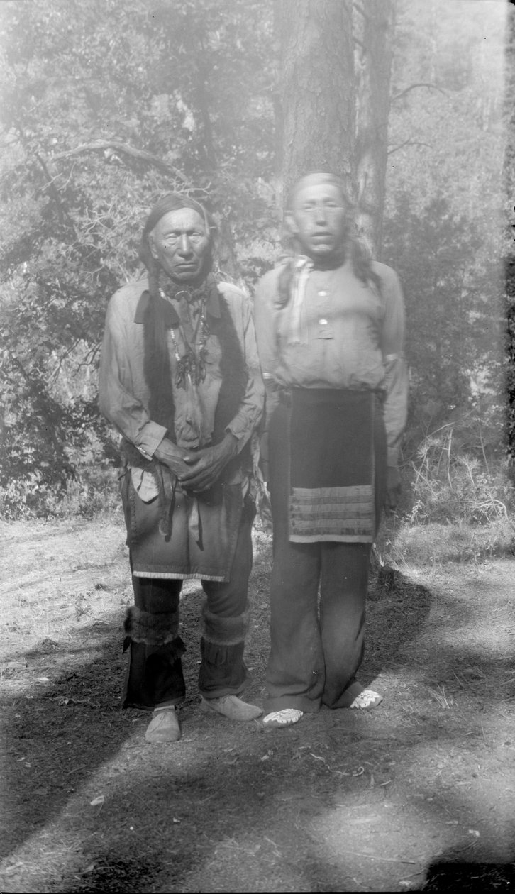 Black Elk och sonen Black Elk, Ogalalla Sioux som stred i slaget vid Custer av Joseph G. Masters