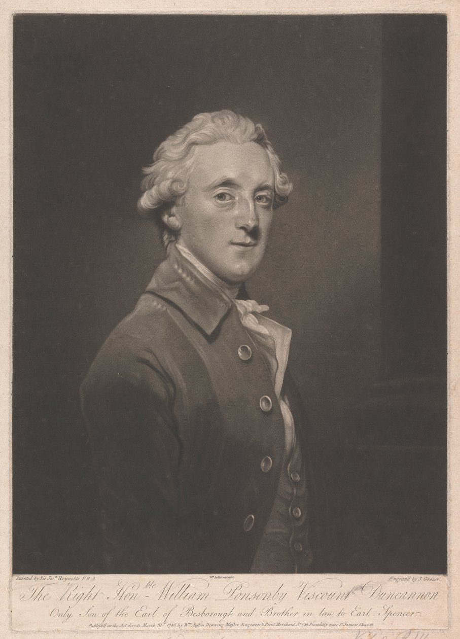 Frederick Ponsonby, Viscount Duncannon, 3:e Earl of Bessborough av Joseph Grozer