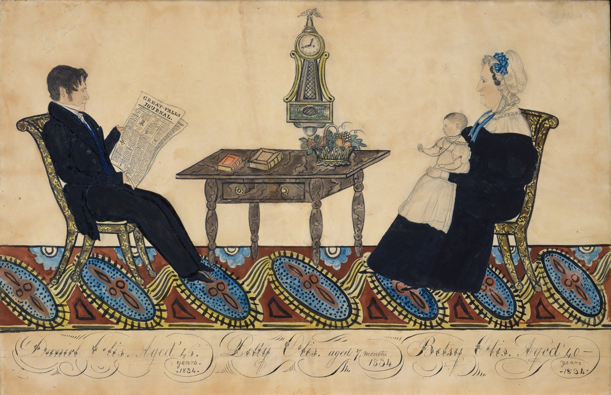 Herr och fru Daniel Otis och barn, 1834. av Joseph H Davis