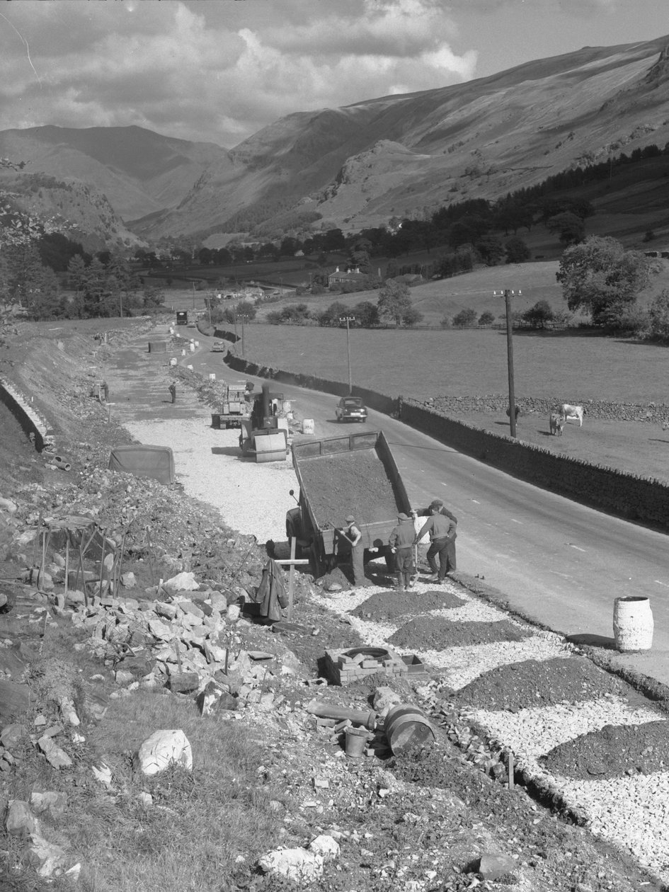 Vägbygge nära Thirlmere av Joseph Hardman