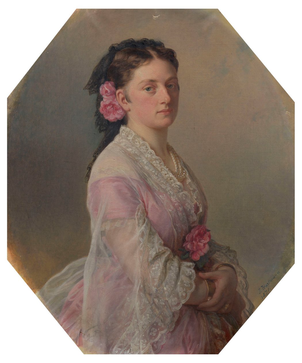 Prinsessan Marie av Baden, senare prinsessan Ernest av Leiningen (1831-1899) av Joseph Hartmann