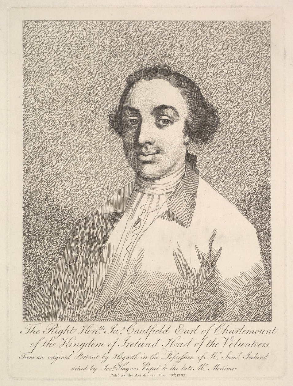 The Right Honorable James Caulfield, Earl of Charlemont of the Kingdom of Ireland..., 19 mars 1782. av Joseph Haynes