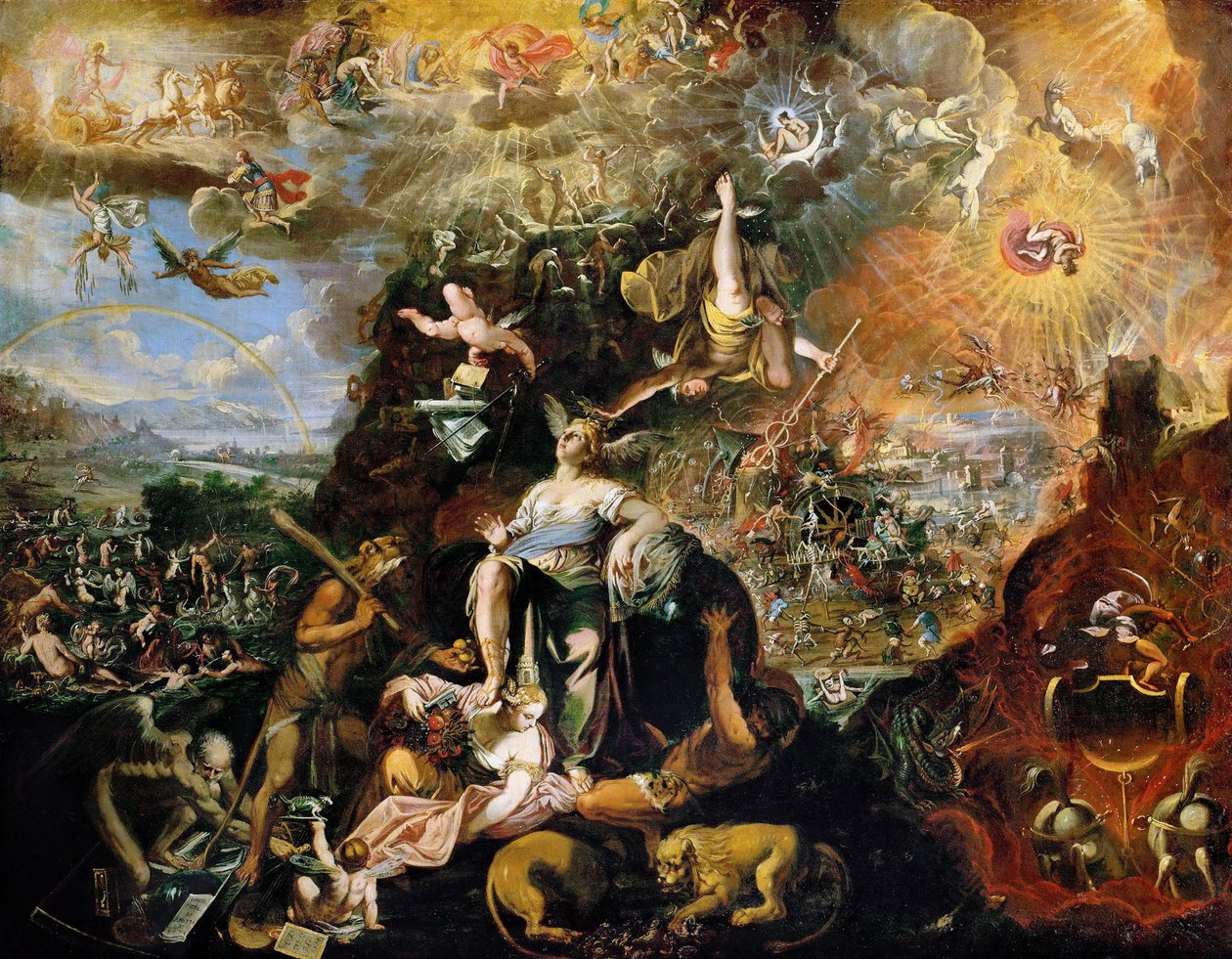 Barock: Allegory (Apocalypse) av Heintz, Joseph, the Younger (ca 1600-efter 1674) av Joseph Heintz