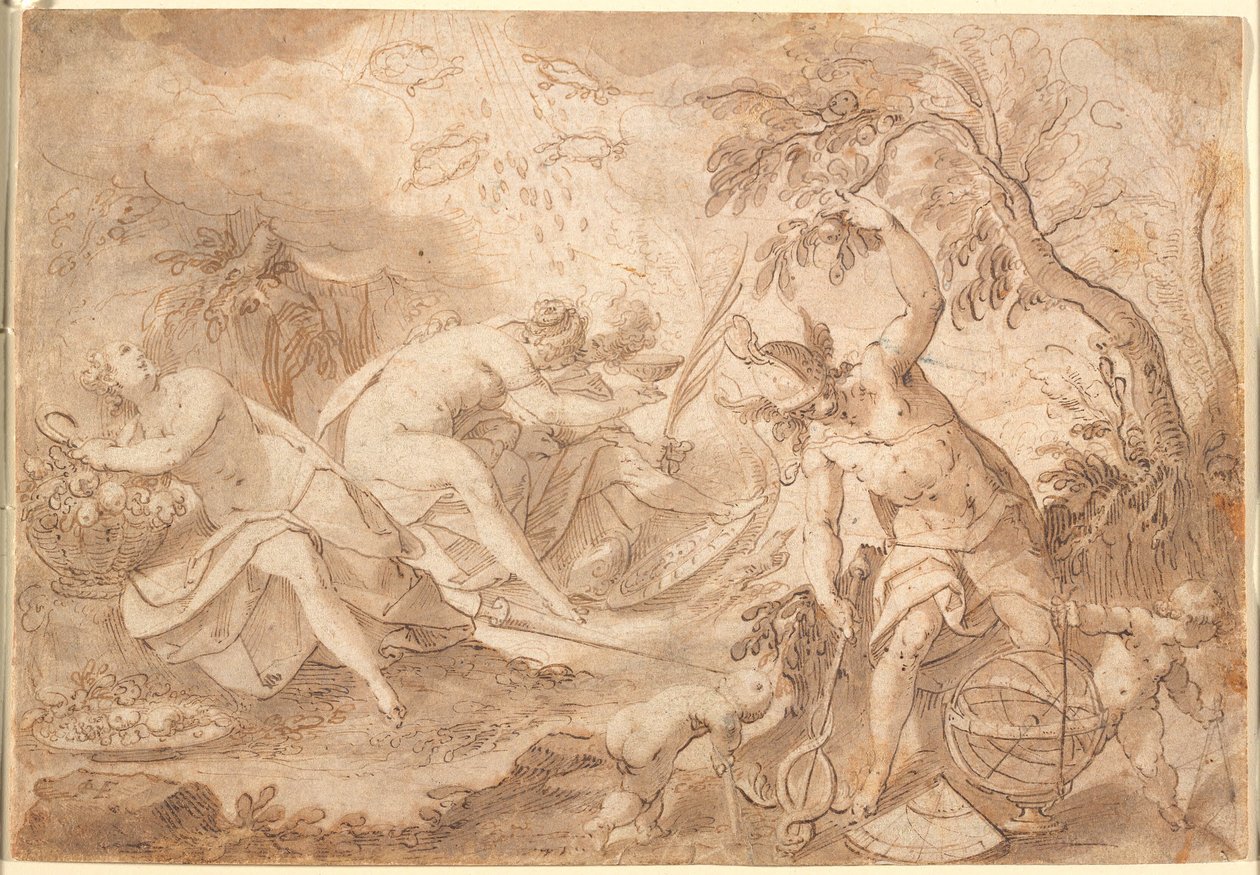 Olika gudar och gudinnor: Ceres, Venus, Mars och Merkurius av Joseph Heintz d.Æ.