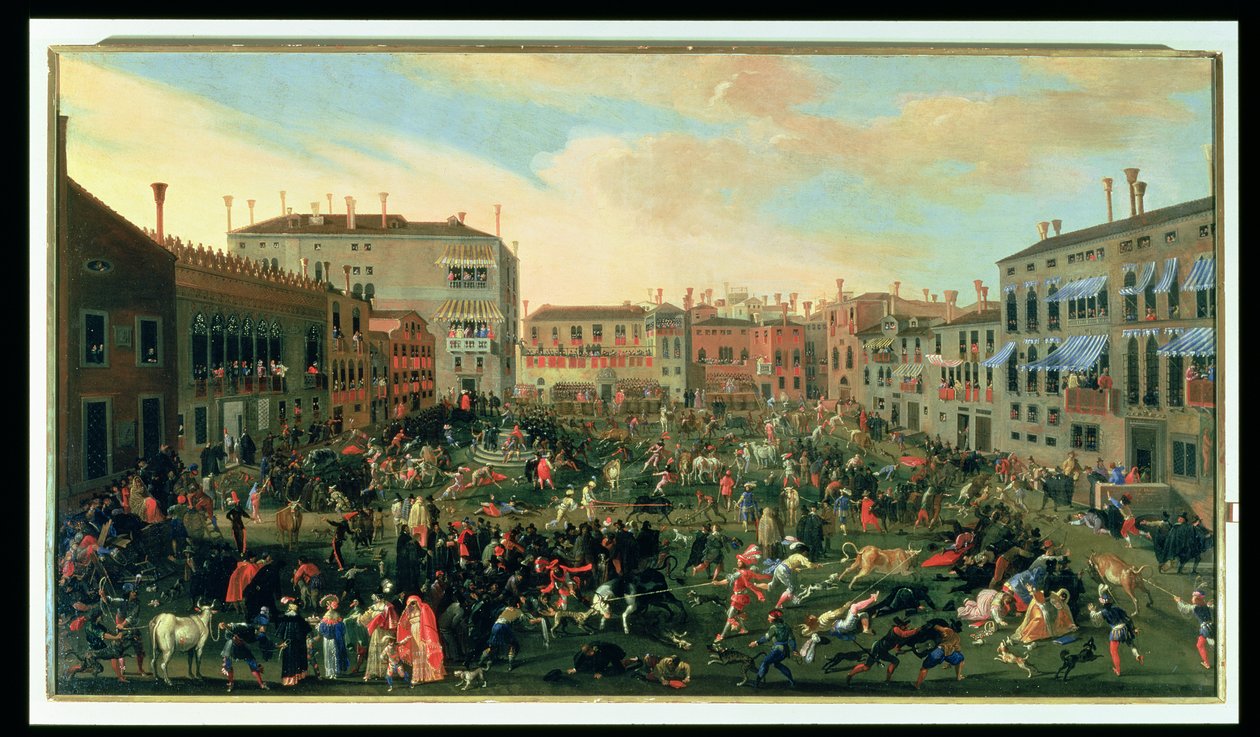 Tjurfestivalen, Campo San Polo av Joseph Heintz der Jüngere