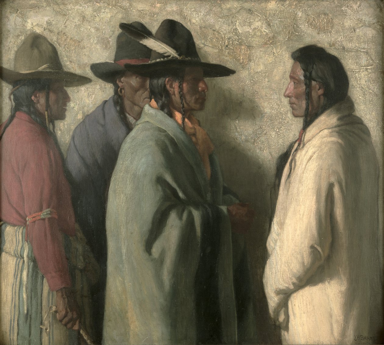 Young Chiefs Mission, ca 1919 (olja på duk) av Joseph Henry Sharp