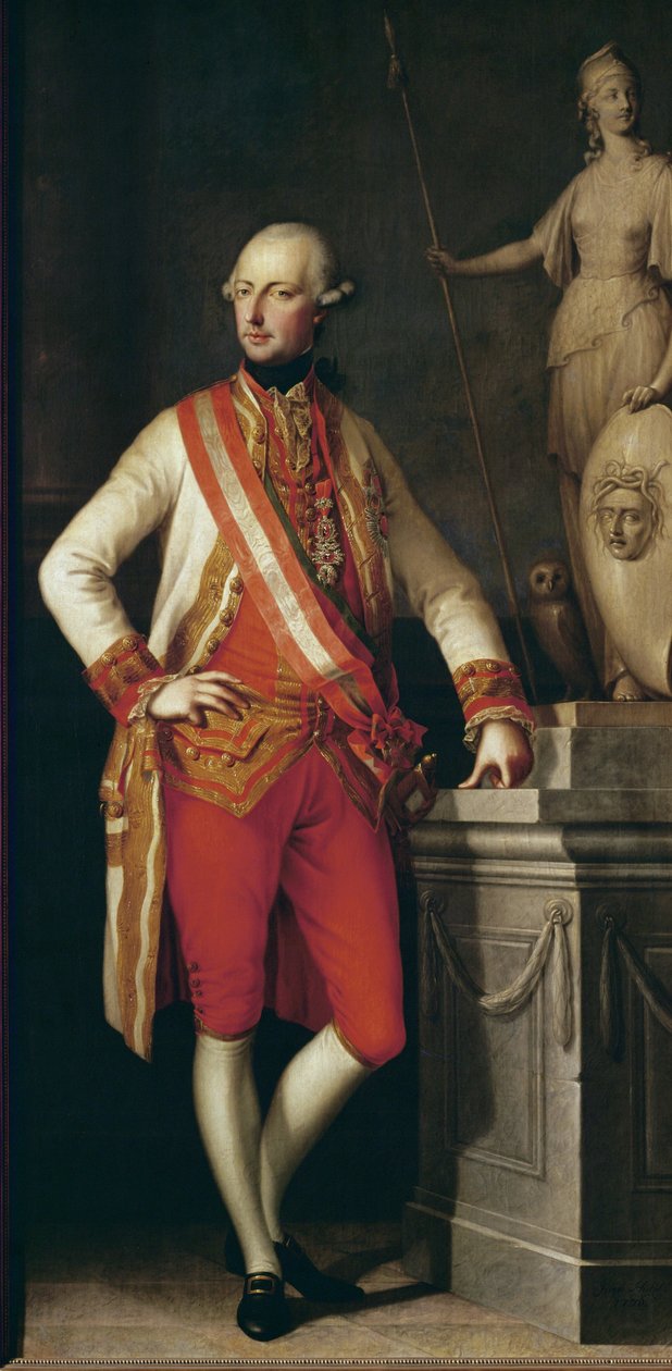 Josef II, kejsare Heliga romerska riket (målning på duk) av Joseph Hickel