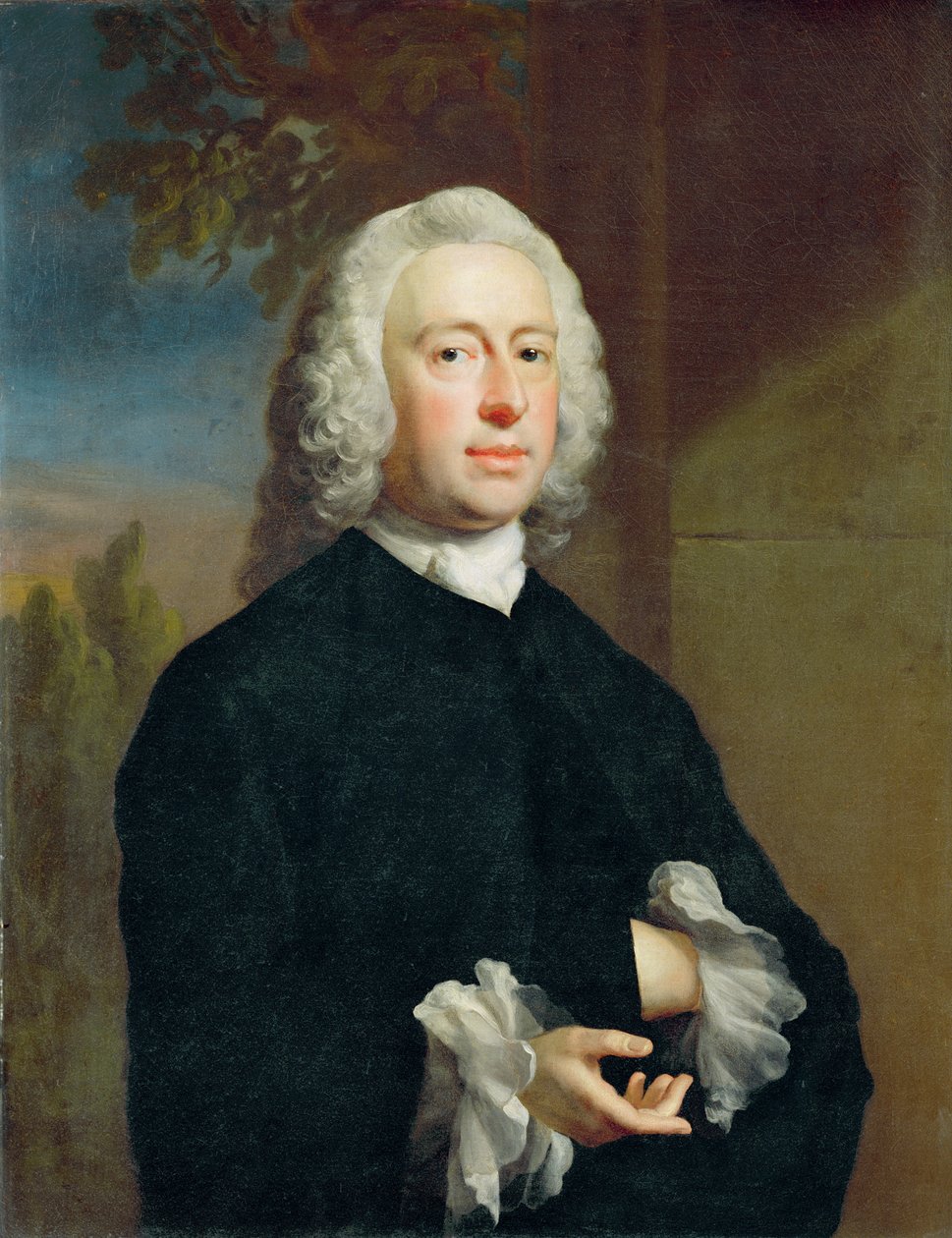 En okänd man i svart, 1735 av Joseph Highmore