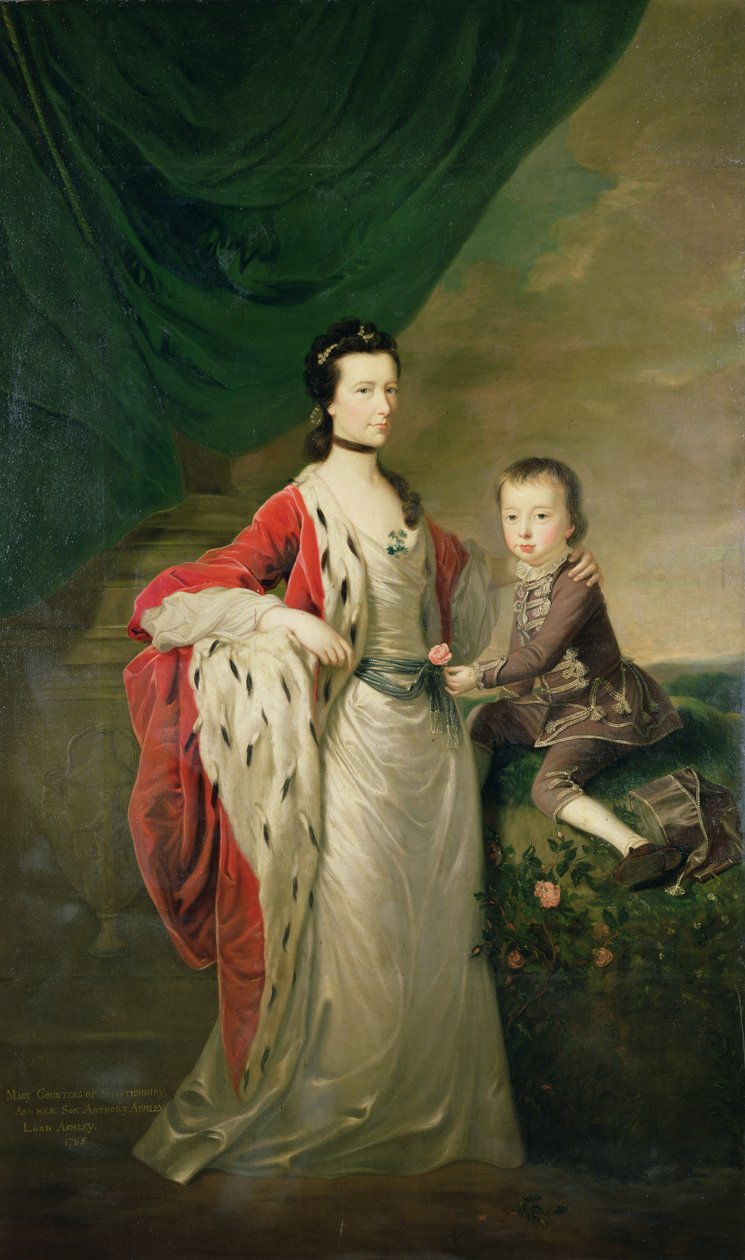 Mary, grevinnan av Shaftsbury och hennes son, Anthony Ashley Cooper av Joseph Highmore