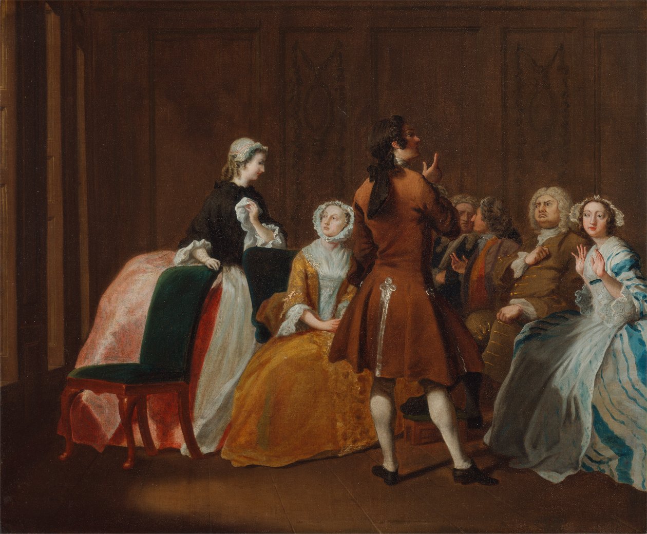 Familjen Harlowe, från Samuel Richardsons "Clarissa" av Joseph Highmore