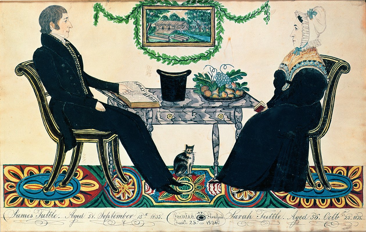 James och Sarah Tuttle, 1836 av Joseph Hilliard Davis