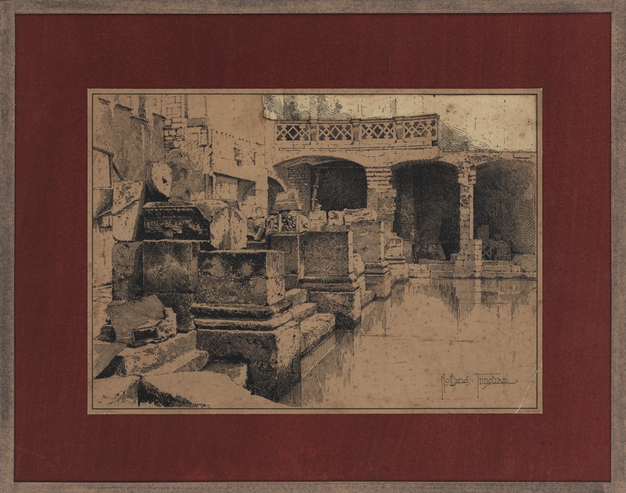 Romerska badet i Bath av Joseph Holland Tringham