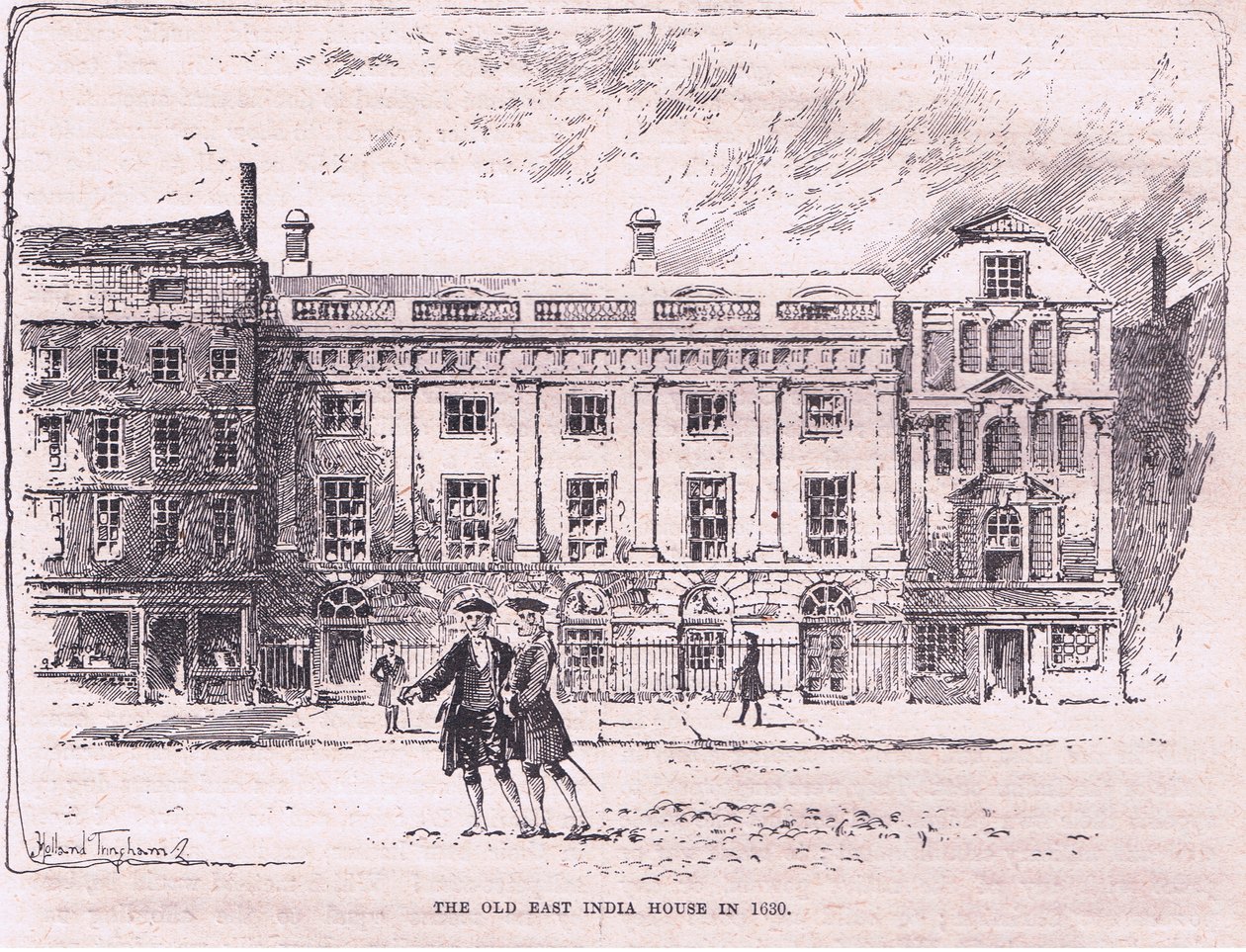 Det gamla Ostindiska huset 1630 e.Kr av Joseph Holland Tringham