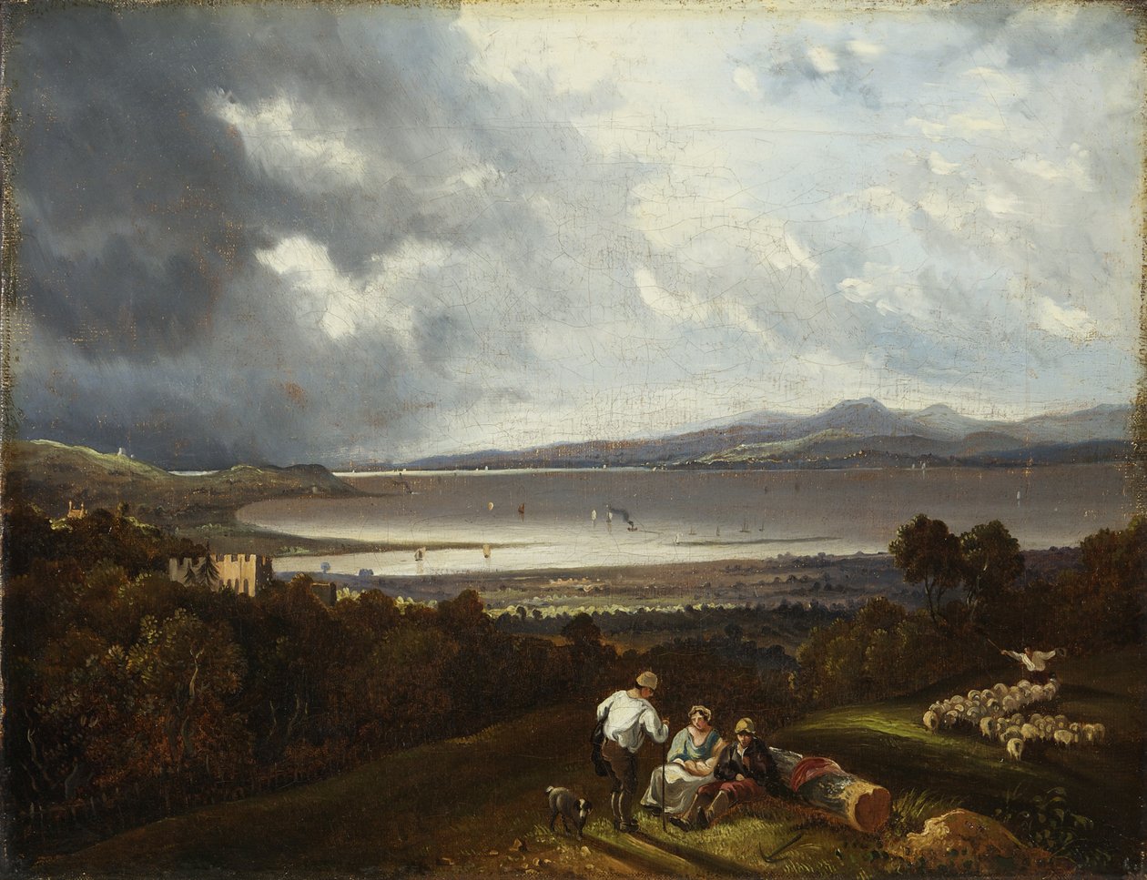 Ser mot Avons mun, möjligen 1832 (olja på duk) av Joseph Horlor