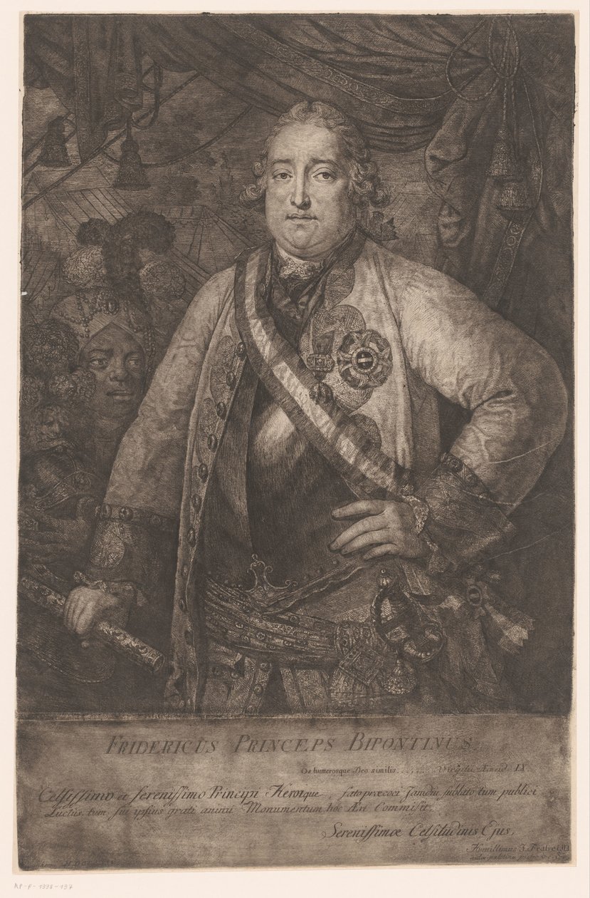 Porträtt av Friedrich av Pfalz-Zweibrücken-Veldenz Fridericus Princeps Bipontinus (Objekttitel) Verk av Joseph Fratrel (serietitel) Verk av Joseph Fratrel (serietitel) av Joseph I Fratrel
