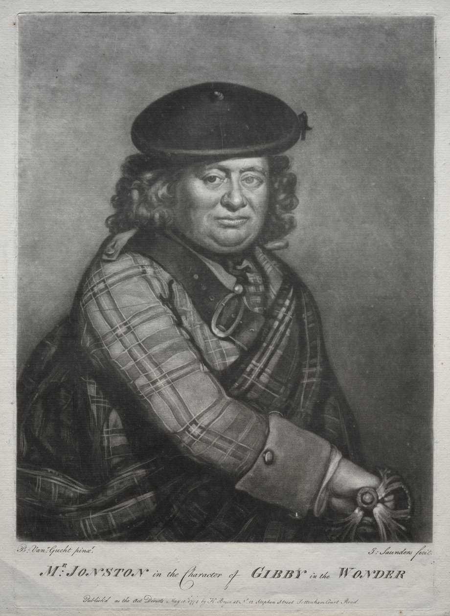 Alexander Jonston i Gibbys karaktär i The Wonder, 1774. av Joseph I Saunders