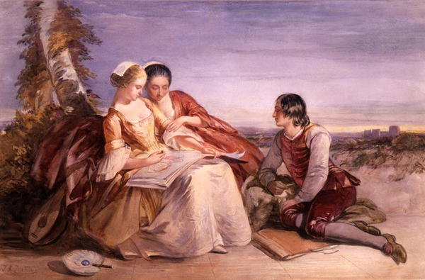 Konstnärens beundrare (akvarell på papper) av Joseph John Jenkins