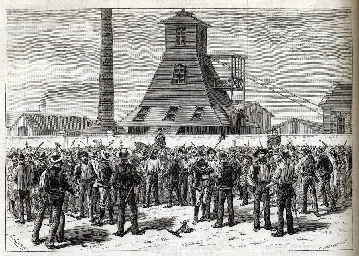 Strejk vid Anzin-gruvorna (Pas-de-Calais) 1884 - Greves aux mines d