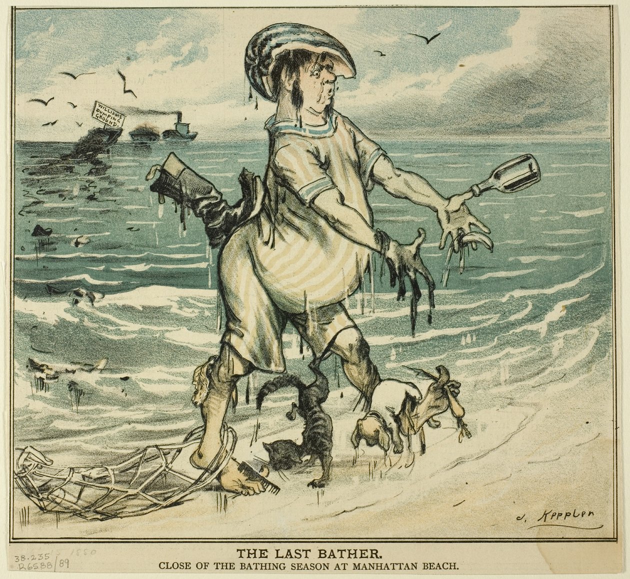 The Last Bather, från Puck av Joseph Keppler