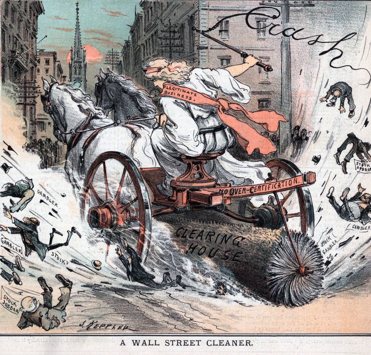 Wall Street cleaner av Joseph Ferdinand Keppler av Joseph Keppler