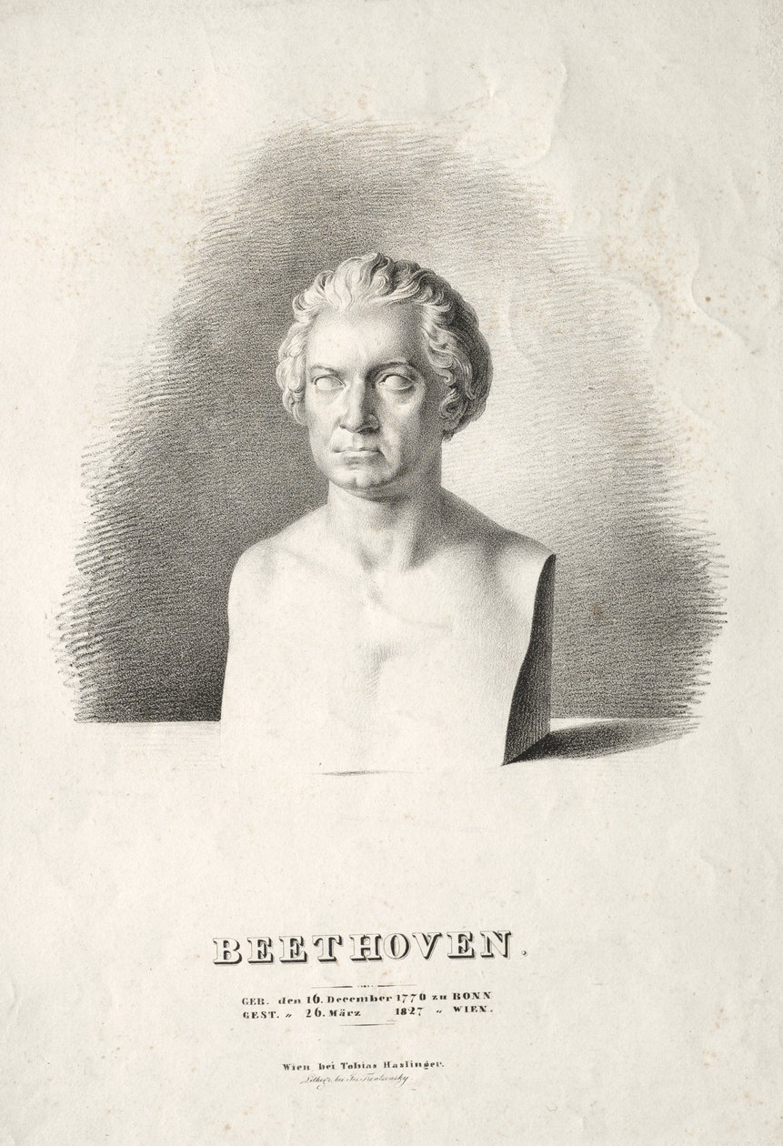 Byst av Ludwig van Beethoven av Joseph Kriehuber