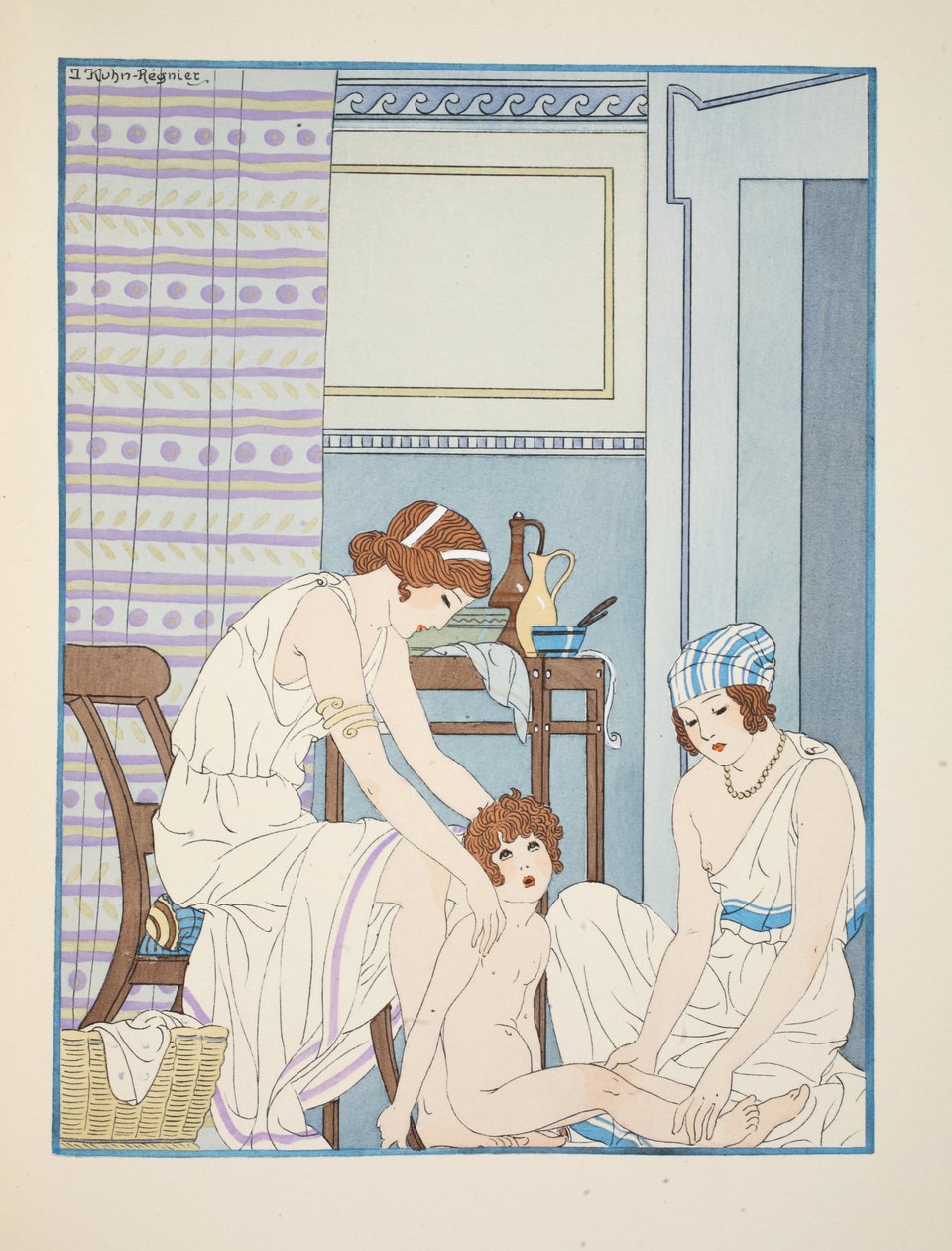 Care of Infants, illustration från "The Works of Hippocrates", 1934 av Joseph Kuhn Regnier