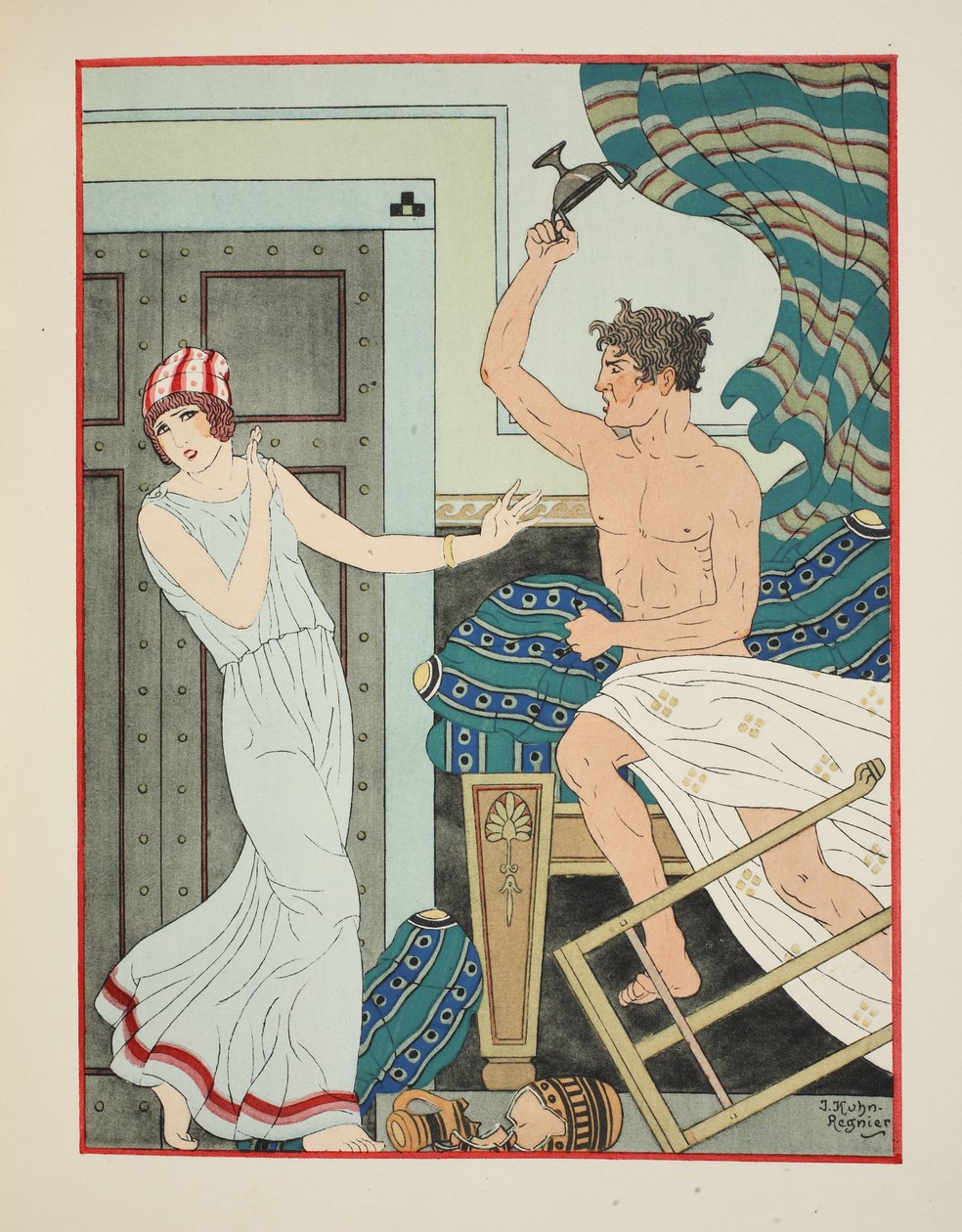 Choleric Rage, illustration från "The Works of Hippocrates", 1934 av Joseph Kuhn Regnier