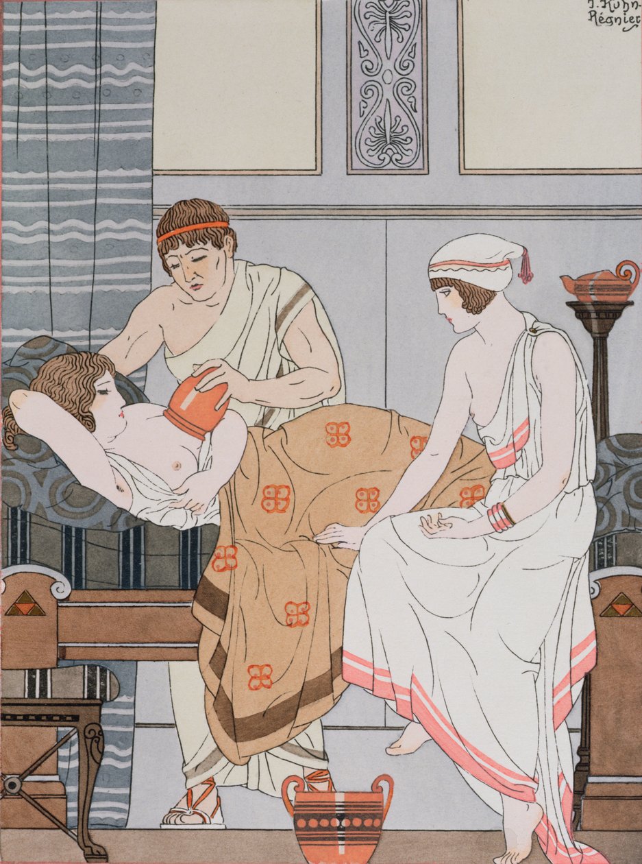 Cupping, illustration från "The Complete Works of Hippocrates", 1932 av Joseph Kuhn Regnier