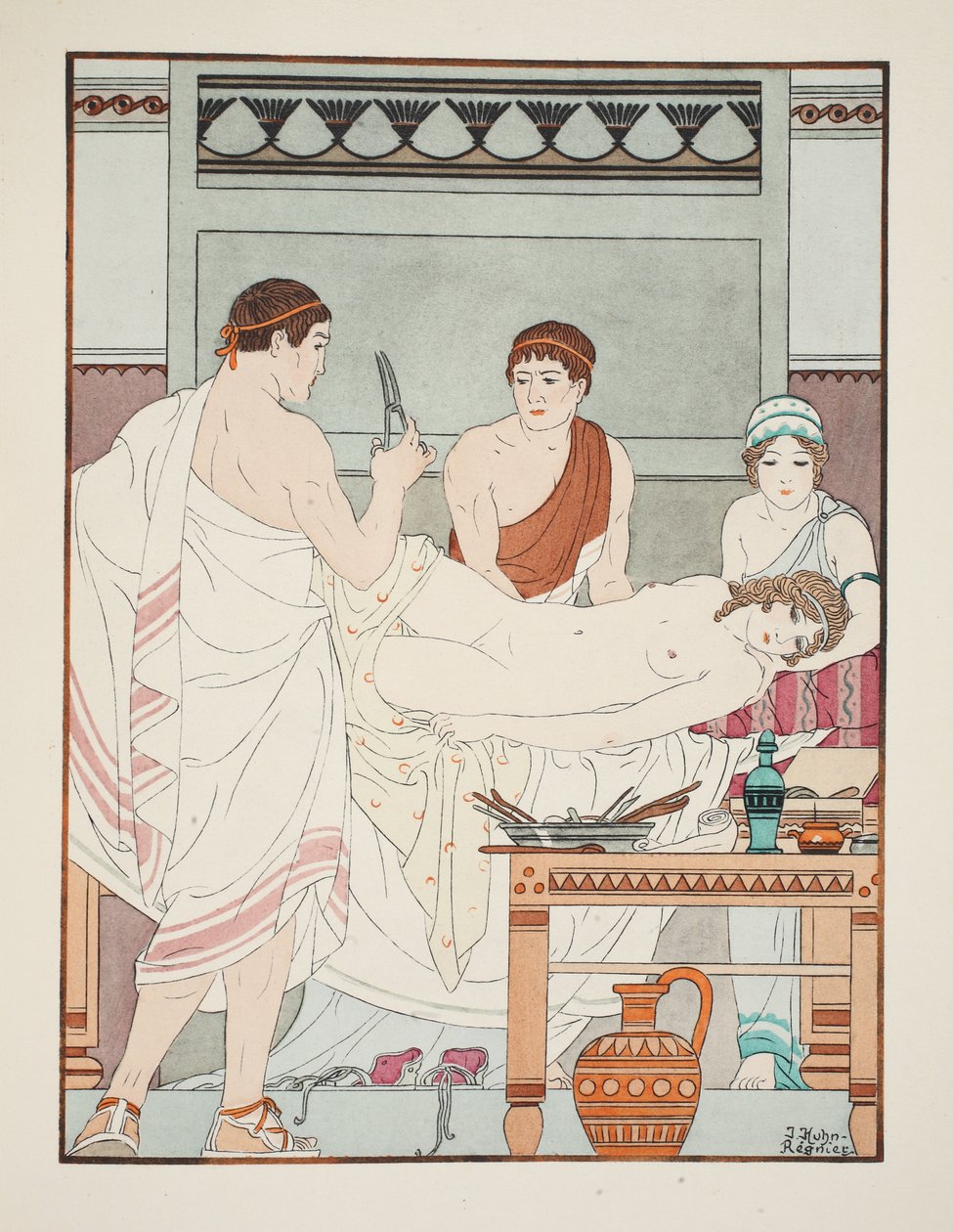 Gynekologisk undersökning, illustration från 