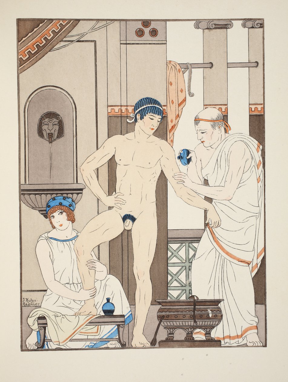 Massage, illustration från 