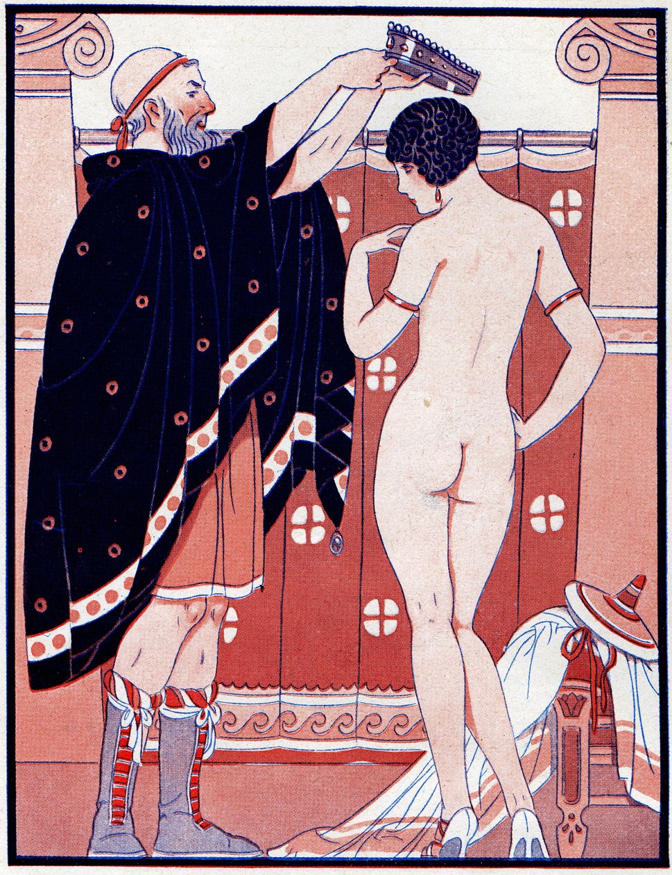 Tre feminina priser - pris för skönhet - illustration från la Vie Parisienne, 1929 av Joseph Kuhn Regnier
