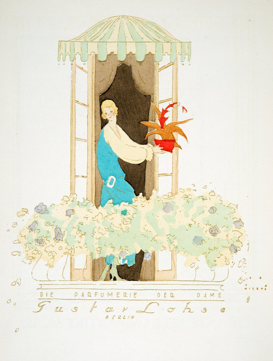 Annons för Gustav Lohse, Berlin, från Styl, pub 1922 (stenciltryck) av Joseph Lambert also Wiertz Wiertz