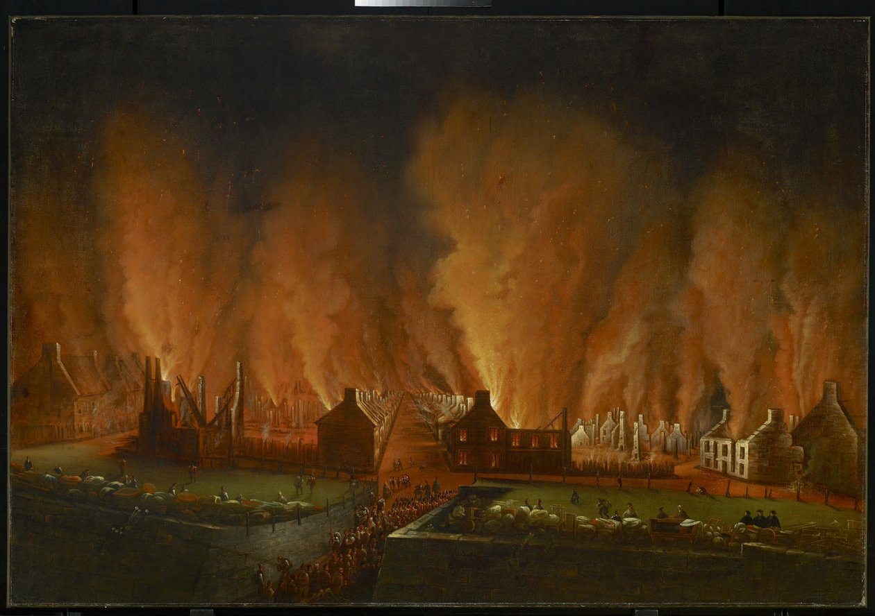 Elden i kvarteret Saint-Jean, sett västerut, 1848 av Joseph Légaré