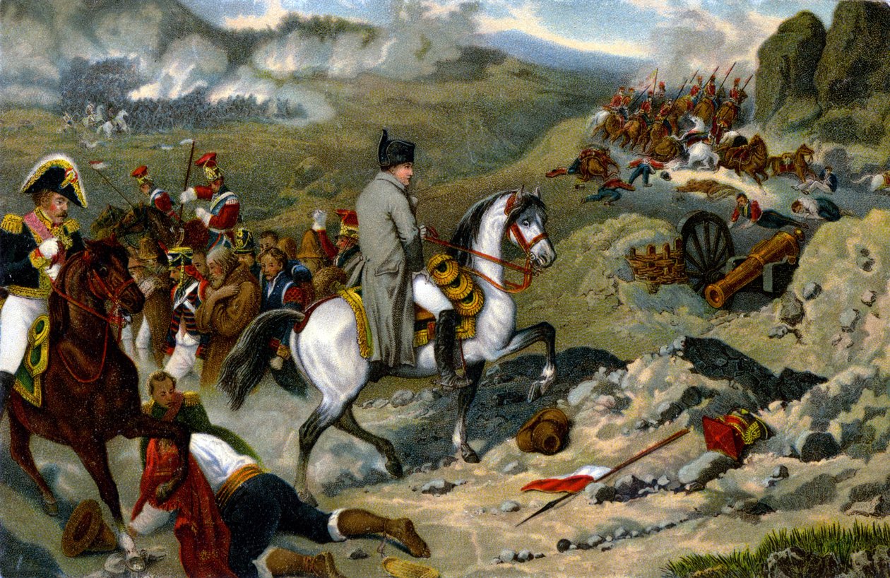 Slaget vid Somosierra av Joseph Louis Hippolyte (after) Bellange