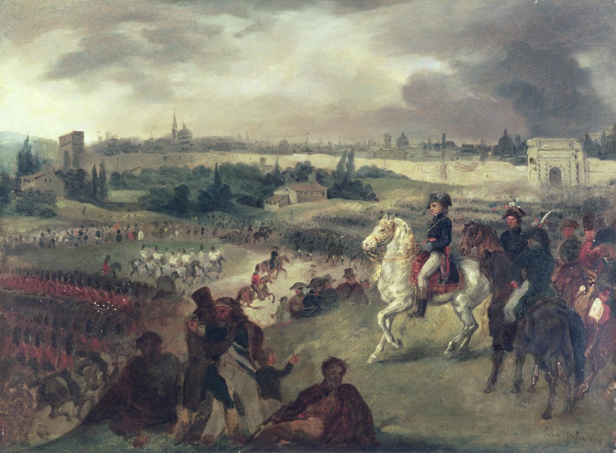 Napoleon Bonapartes (1769-1821) intåg i Milano 1796 av Joseph Louis Hippolyte Bellange