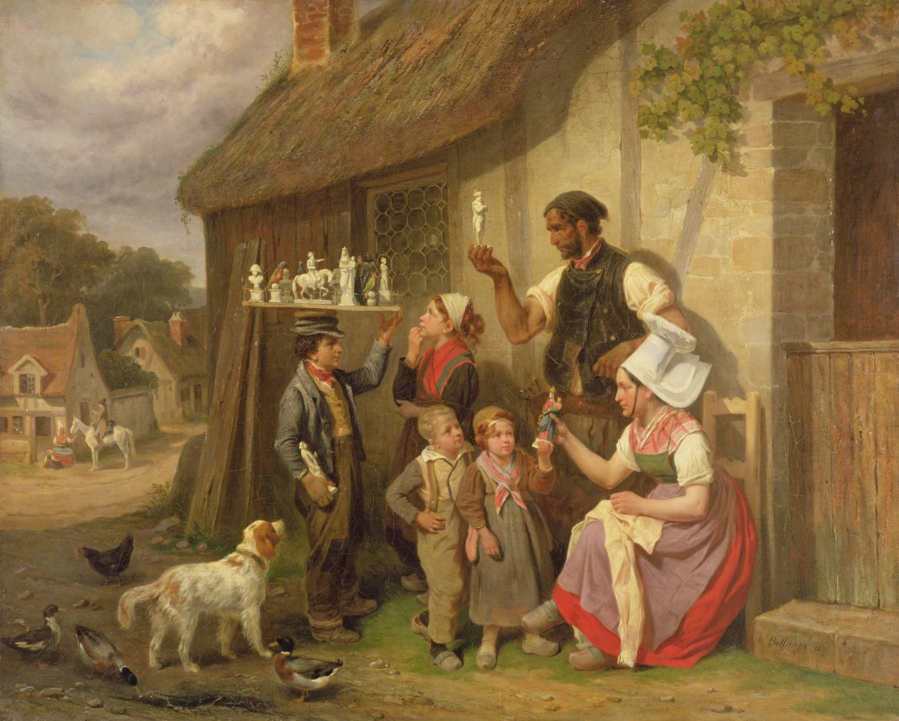 Den resande gipsfigurförsäljaren, 1883 av Joseph Louis Hippolyte Bellange